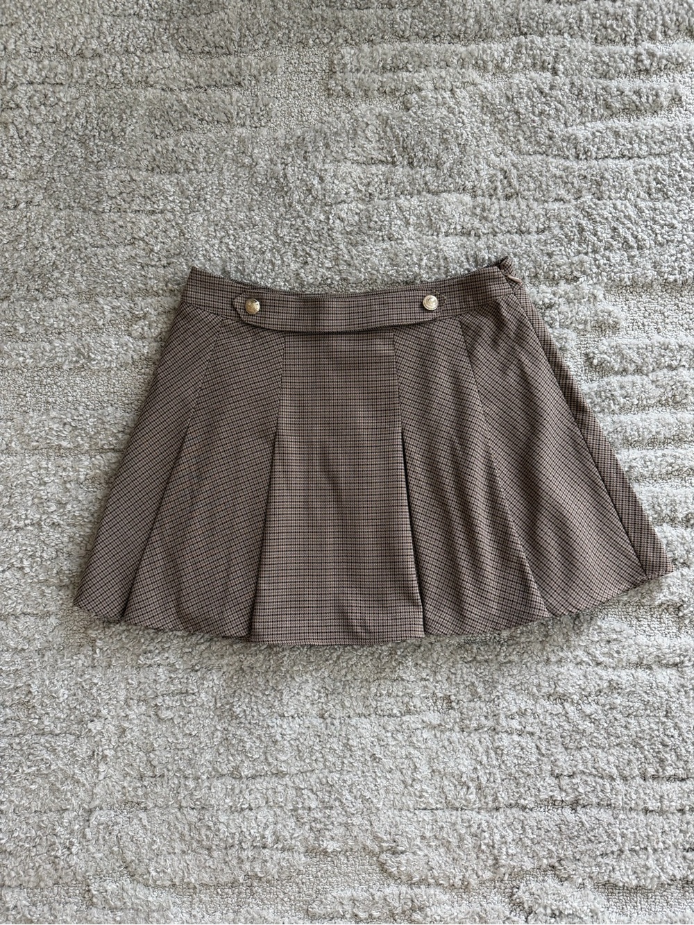 EUC H&M Size Small Plaid Pleated Mini Skirt